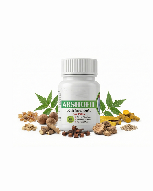 ARSHOFIT TABLET For Piles Relief You Can Trust, Ayurvedic Tablet for Piles Relief | Natural Support for Hemorrhoids, Bleeding, Burning & Constipation | 40tab