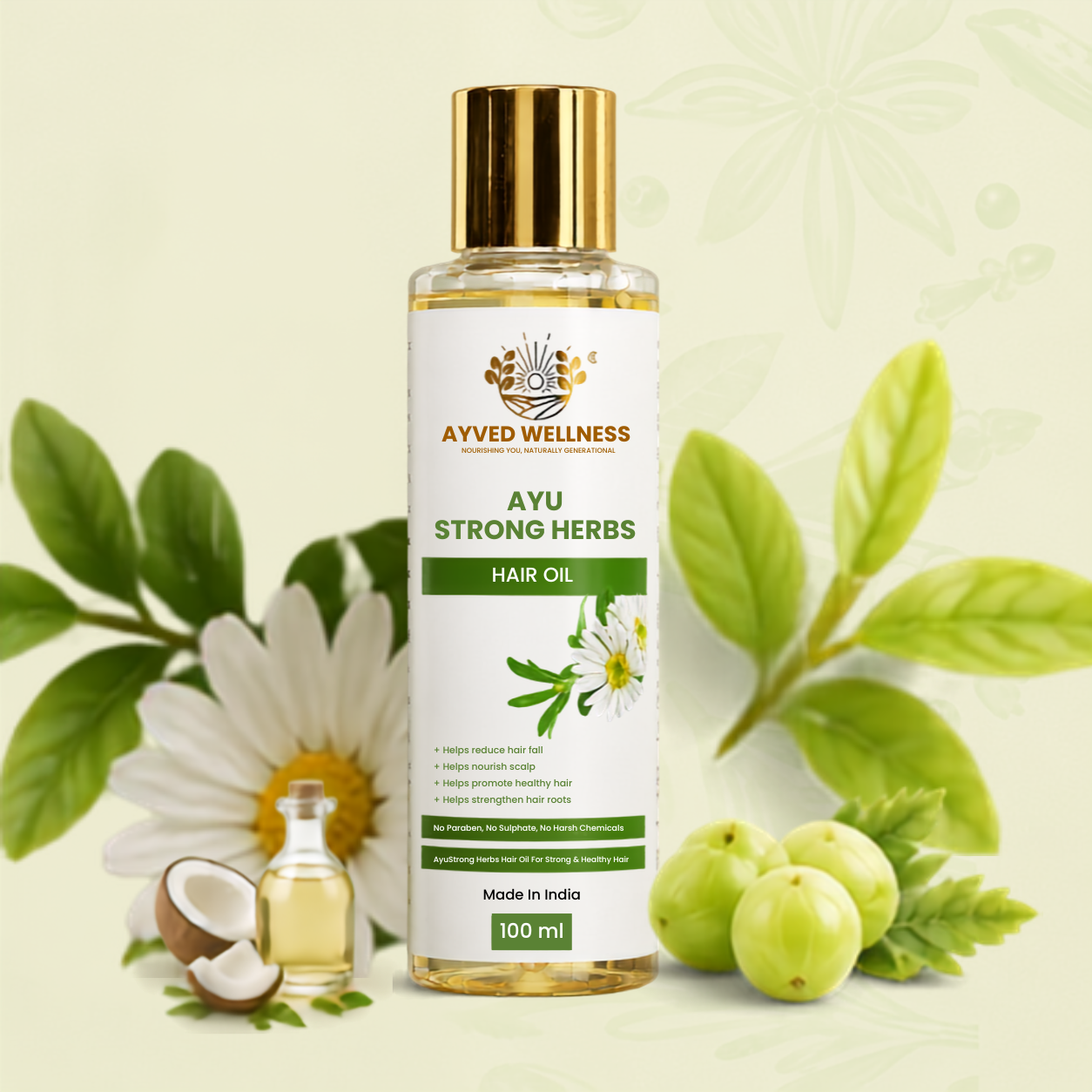 AYU STRONG HERBS HAIR OIL | 100 ML