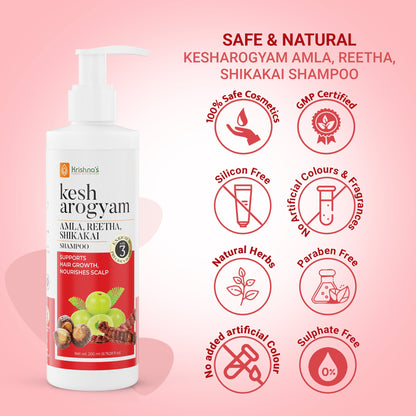 Kesharogyam Reetha Shikakai Amla Shampoo