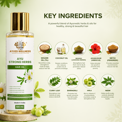 AYU STRONG HERBS HAIR OIL | 100 ML