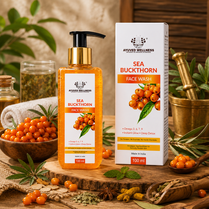 Sea Buckthorn Face Wash | Deep Cleansing Face Wash | Helps Brighten Skin | Removes Dirt & Excess Oil | Instant Fresh Glow | Suitable for All Skin Types | 100ml