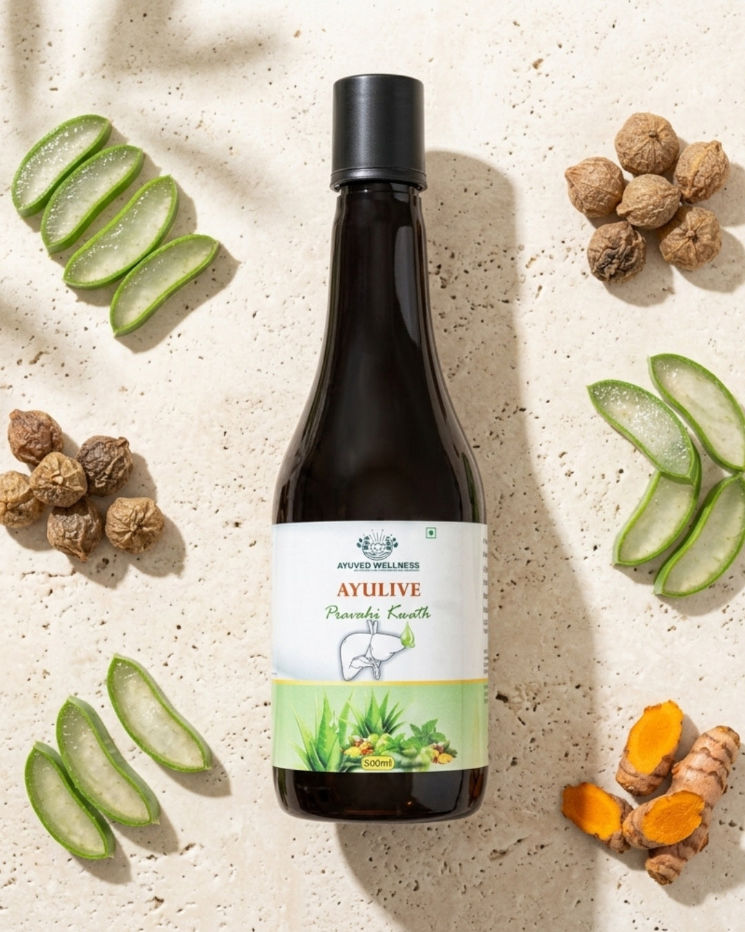 Ayulive Pravahi Kwath Liver Detox Juice, Strengthens & Improves Digestion, Natural Rejuvenator & Liver Detoxifier | 500ml