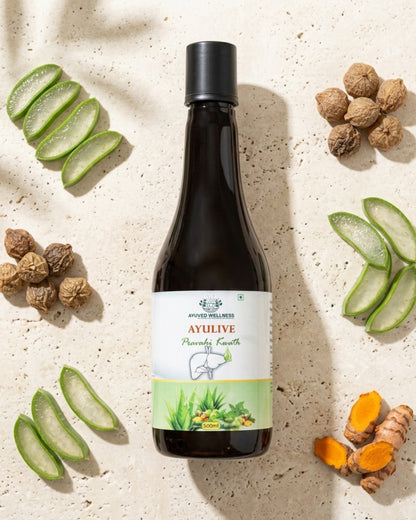 Ayulive Pravahi Kwath Liver Detox Juice, Strengthens & Improves Digestion, Natural Rejuvenator & Liver Detoxifier | 500ml