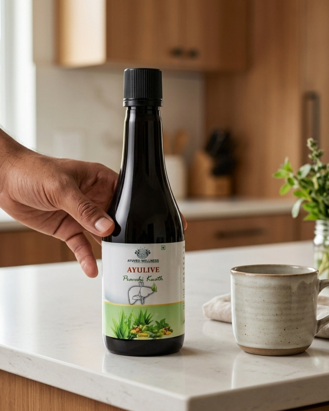 Ayulive Pravahi Kwath Liver Detox Juice, Strengthens & Improves Digestion, Natural Rejuvenator & Liver Detoxifier | 500ml