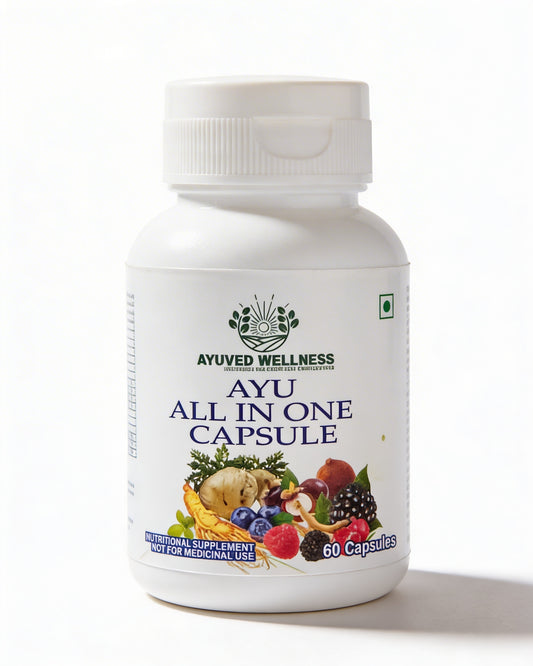 AYU ALL IN ONE CAPSULE Total Body Care Formula Ayurvedic Multivitamin Supplement | Supports Energy, Immunity & Overall Wellness | Herbal Nutritional Formula for Men & Women | 60cap