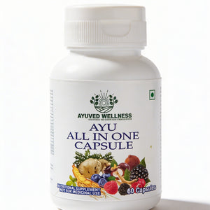 AYU ALL IN ONE CAPSULE Total Body Care Formula Ayurvedic Multivitamin Supplement | Supports Energy, Immunity & Overall Wellness | Herbal Nutritional Formula for Men & Women | 60cap