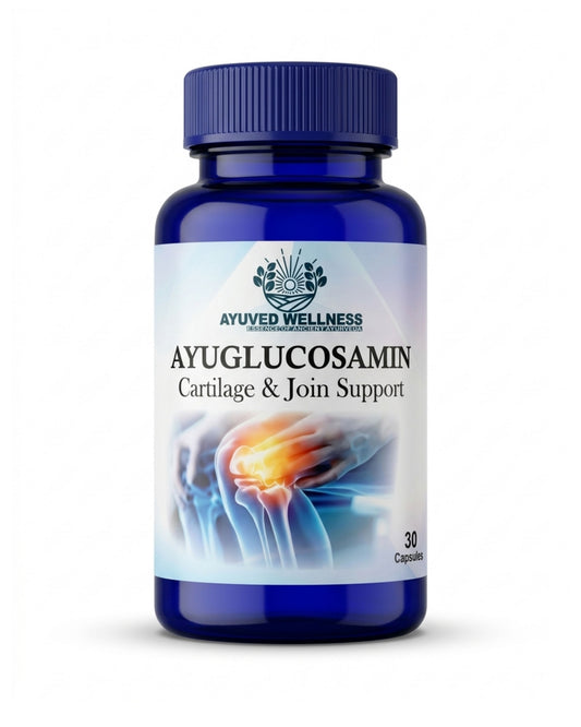 AYUGLUCOSAMIN Cartilage & Joint Support Supplement | Glucosamine for Joint Relieves Pain and Stiffness I Pure Veg Formula| 30cap