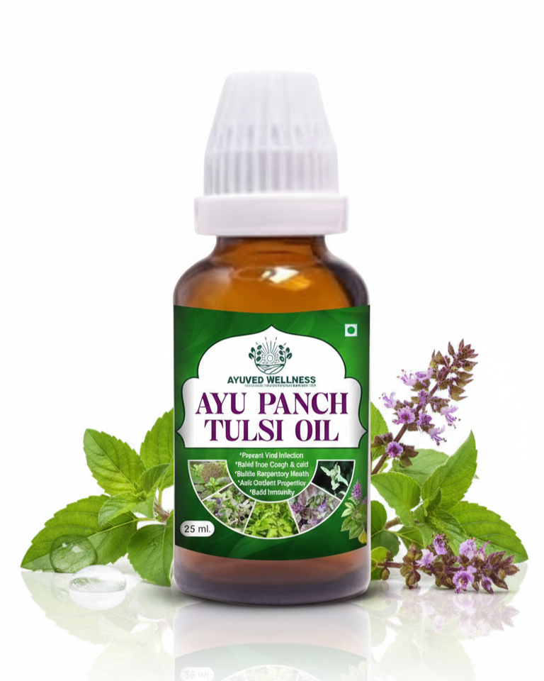Ayuved Wellness AYU Panch Tulsi Oil – Herbal Support Formula (25ml)