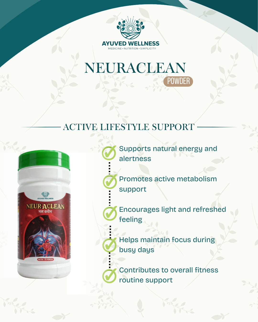 NEURACLEAN POWDER Daily Support for Heart & Vein Health | 75g
