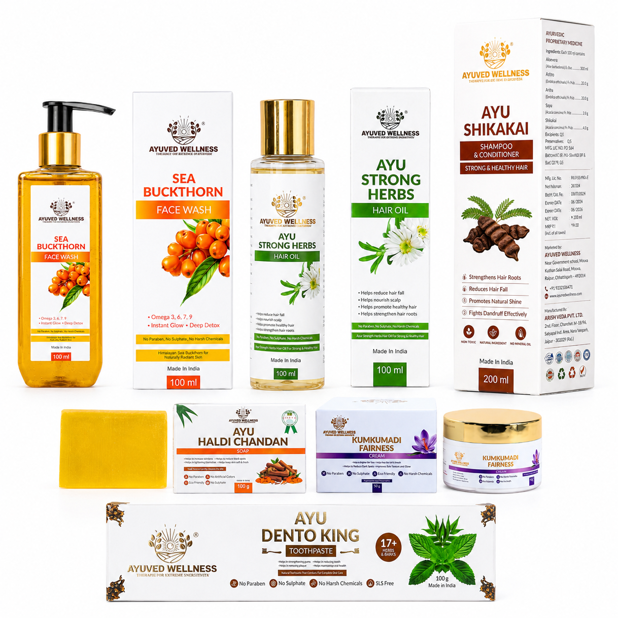 AYUVED WELLNESS – Ayurvedic Wellness Product Range kit - 1