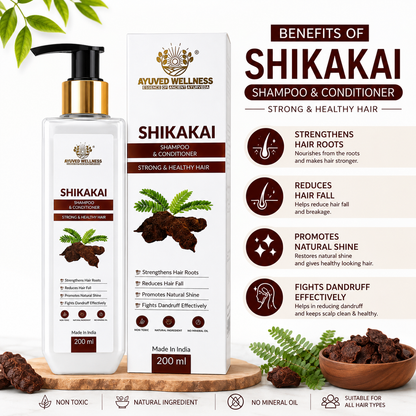 Shikakai Shampoo & Conditioner – Strengthens Hair, Promotes Healthy-Looking Hair & Helps Reduce Hair Fall | 200ml