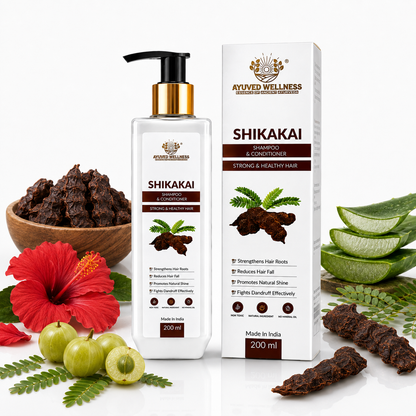 Shikakai Shampoo & Conditioner – Strengthens Hair, Promotes Healthy-Looking Hair & Helps Reduce Hair Fall | 200ml