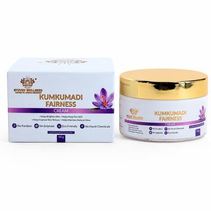 Kumkumadi Fairness Cream | Brightens Skin | Reduces Dark Spots & Pigmentation | Deep Nourishment | Suitable for All Skin Types | 50g