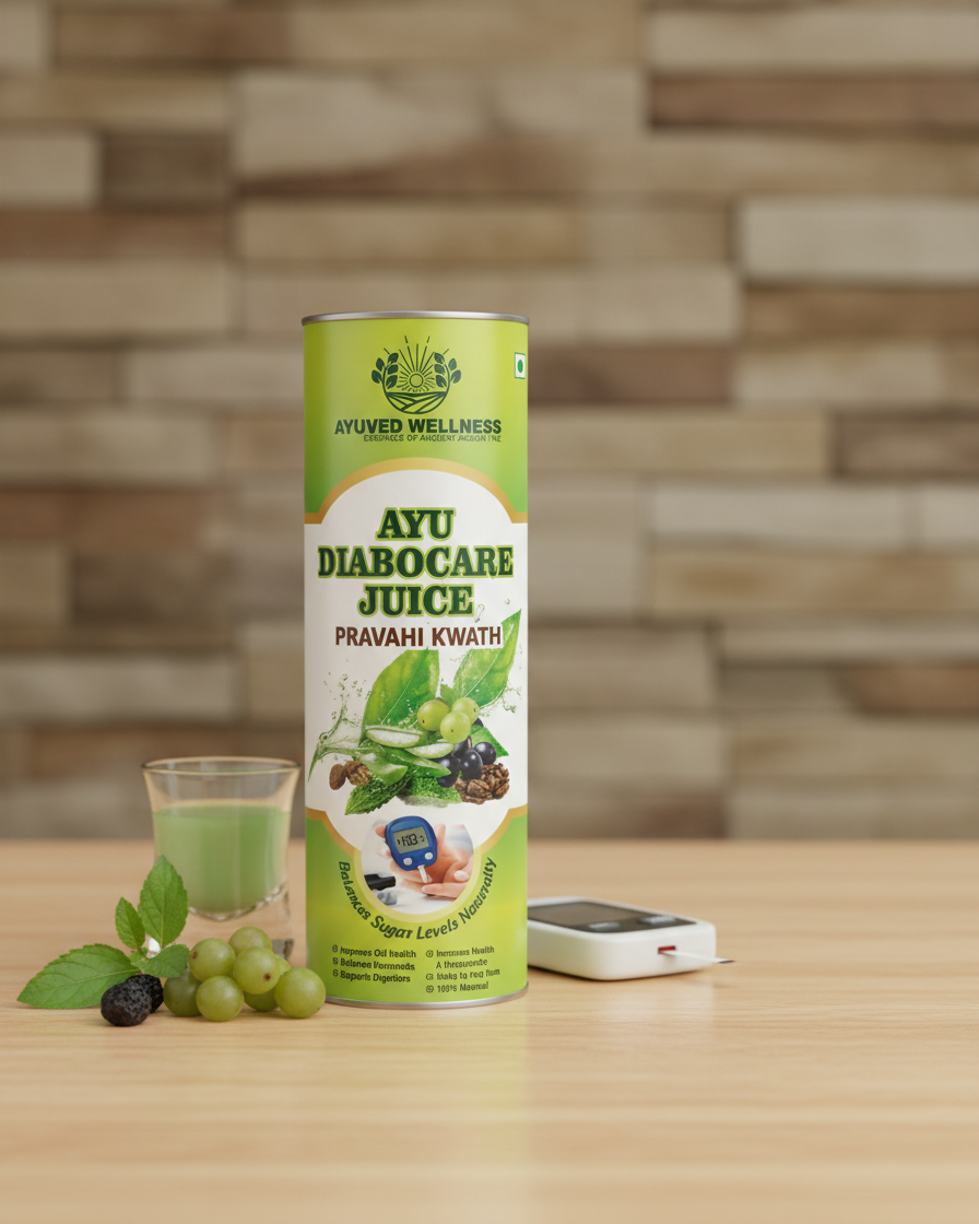 Ayu Diabocare Juice Pravahi Kwath Ayurvedic Herbal Juice for Daily Balanc