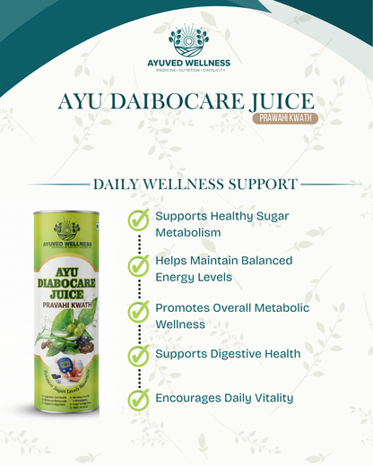 Ayu Diabocare Juice Pravahi Kwath Ayurvedic Herbal Juice for Daily Balanc