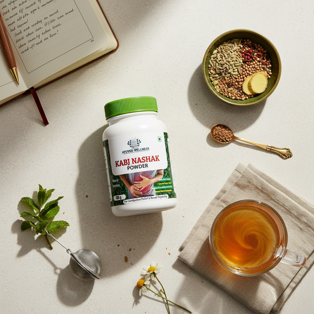 KABJ NASHAK POWDER Flow with Nature, Every Day, Natural Ayurvedic Constipation Relief, Digestive Health Support, | 100g