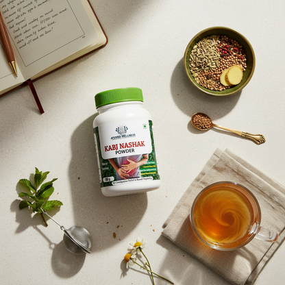 KABJ NASHAK POWDER Flow with Nature, Every Day, Natural Ayurvedic Constipation Relief, Digestive Health Support, | 100g