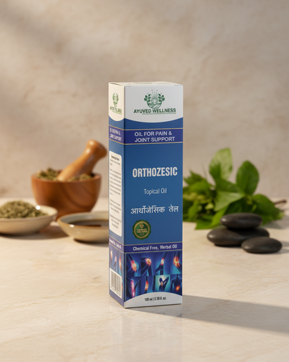 Orthozesic Oil Advanced Joint Comfort Formula, Ayurvedic Strong Oil 100Ml - For Joints Pain, Knee Pain, Neck Pain, Back Pain, Shoulder Pain | 100ml
