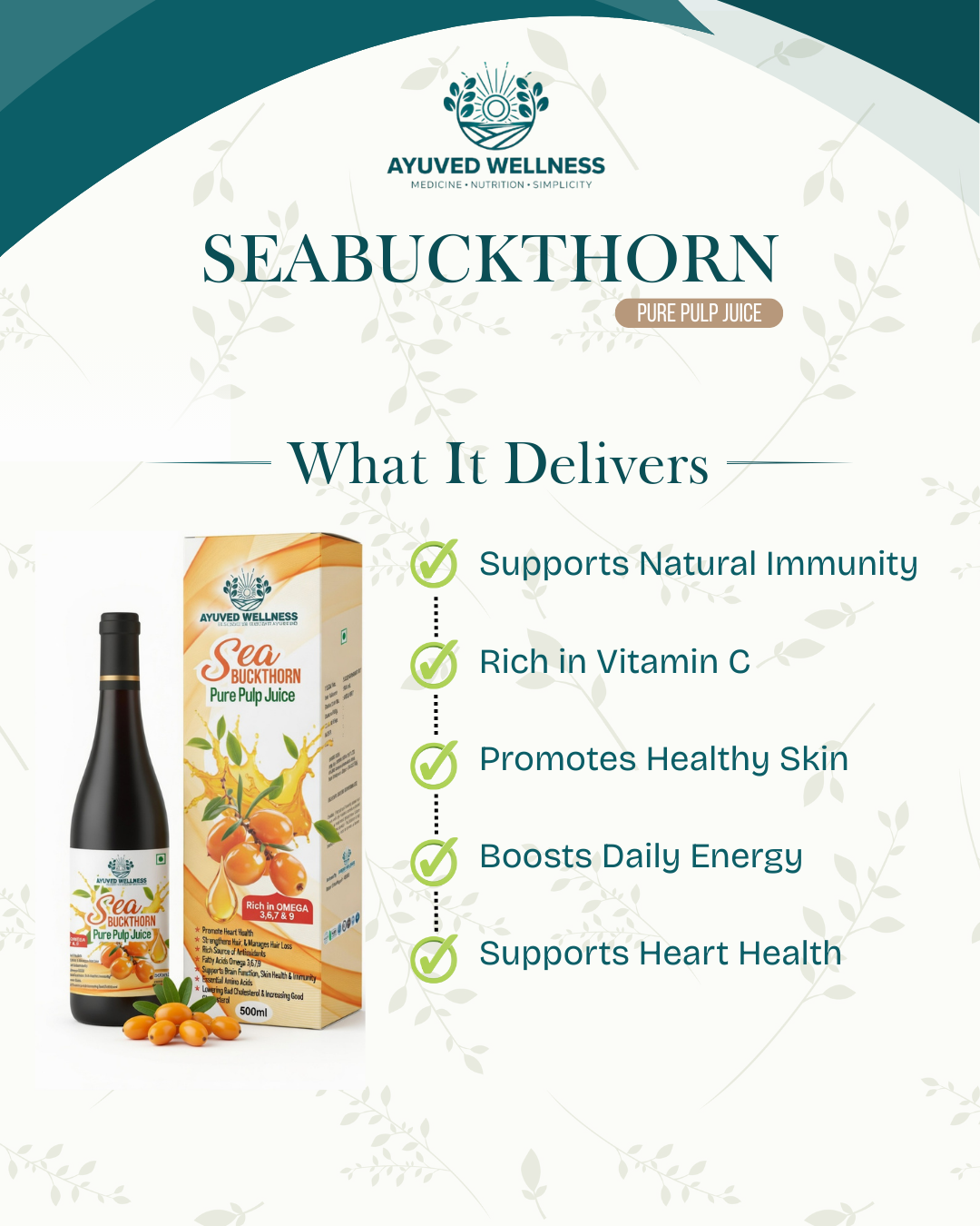 Sea Buckthorn Pure Pulp Juice